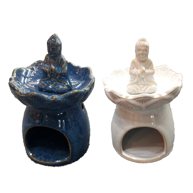 Aromalámpa, Porcelán - Thai Buddha Lótusz Virágon - Éden